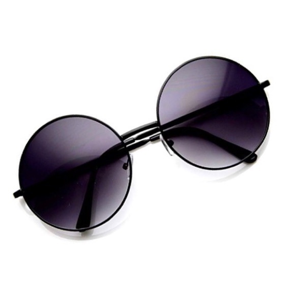 new ☻ Oversize Round Metal Sunnies ☻ Lavender Lens - Picture 7 of 8